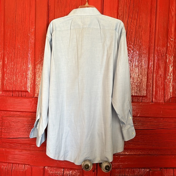 NORDSTROM BLUE MEN’S 100% ORGANIC COTTON DRESS SHIRT 18 - 34 - Picture 5 of 6